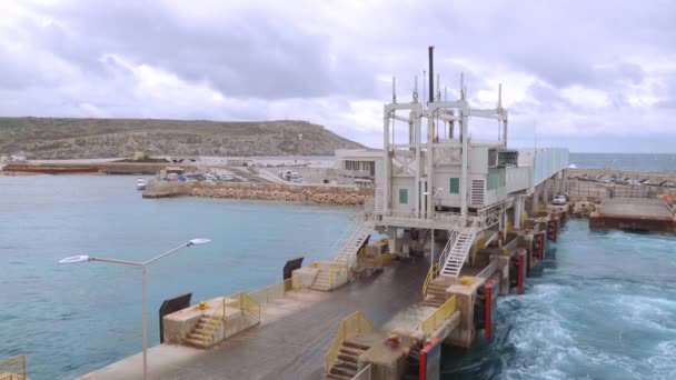 Gozo Färjeterminal Malta Island Malta Malta Mars 2020 — Stockvideo