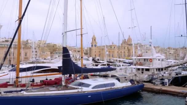 Valletta Nın Şehirleri Malta Nın Başkenti Valletta Malta Mart 2020 — Stok video