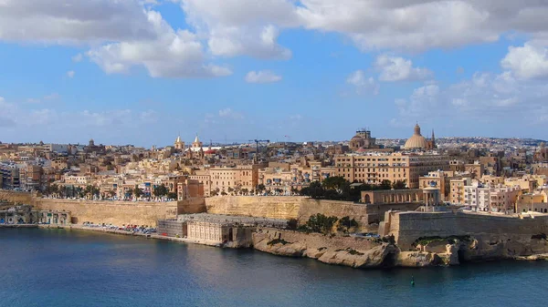 Vista Aérea Sobre Malta Cidade Valletta Fotografia Aérea — Fotografia de Stock