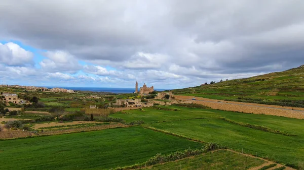 Die Insel Gozo Malta Von Oben Luftaufnahmen — Stockfoto