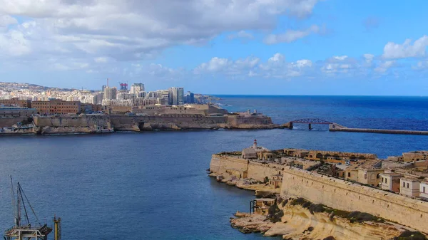 Veduta Aerea Malta Città Valletta Fotografia Aerea — Foto Stock