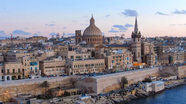 Валлетта Столиця Мальти Аерофотозйомки — стокове фото
