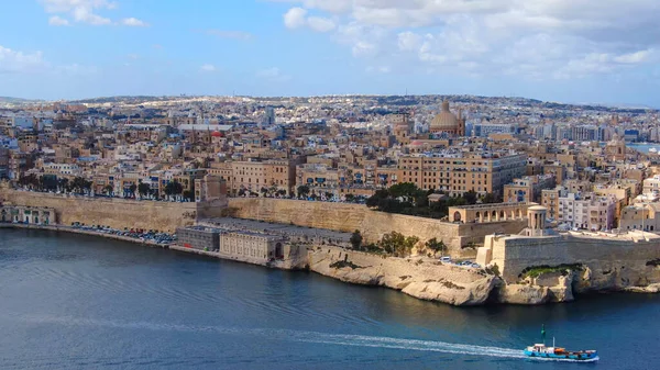 Καταπληκτική Εναέρια Θέα Πάνω Από Valletta Την Πρωτεύουσα Της Μάλτας — Φωτογραφία Αρχείου