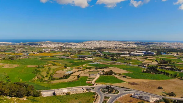 Вид Воздуха Исторический Город Мдина Мальте Аэрофотосъемка — стоковое фото