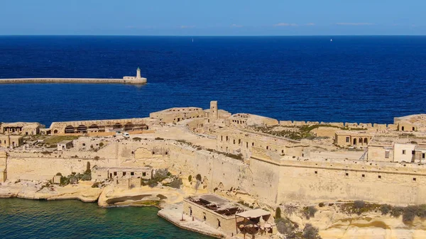 Veduta Aerea Malta Città Valletta Fotografia Aerea — Foto Stock