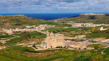 The Island of Gozo - Malta from above - aerial photography clipart