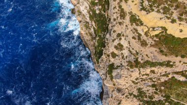 Gozo Adası - Malta yukarıdan - hava fotoğrafçılığı