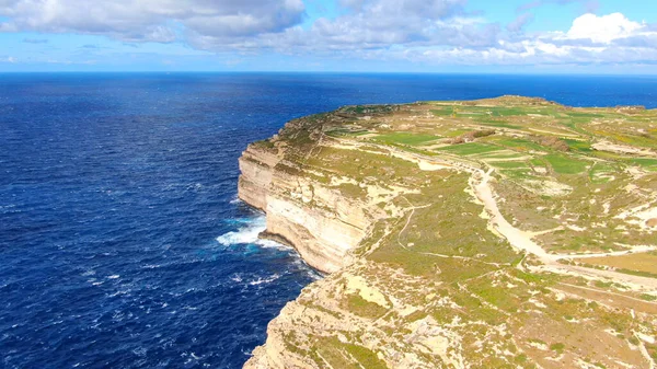 Gökyüzünden Gozo Malta Nın Muhteşem Sahil Şeridi Hava Fotoğrafçılığı — Stok fotoğraf