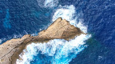 Gozo Adası - Malta yukarıdan - hava görüntüsü