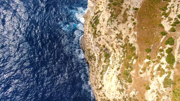 Wyspa Gozo Malta Góry Zdjęcia Lotnicze — Zdjęcie stockowe