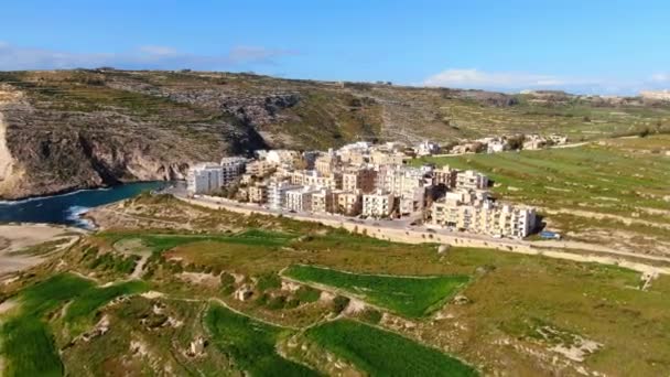 Village Xlendi Sur Île Gozo Haut Endroit Populaire Des Images — Video