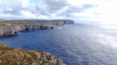 Gozo Adası - Malta yukarıdan - hava görüntüsü