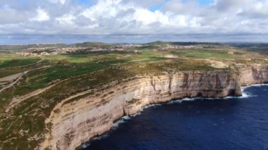 Gozo Adası - Malta yukarıdan - hava görüntüsü