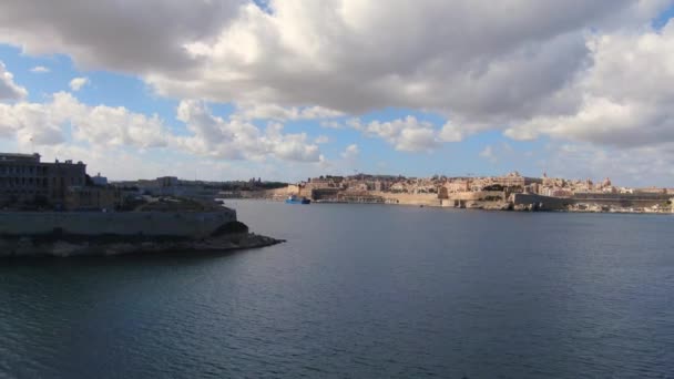Вигляд Повітря Над Мальтою Містом Валлетта — стокове відео