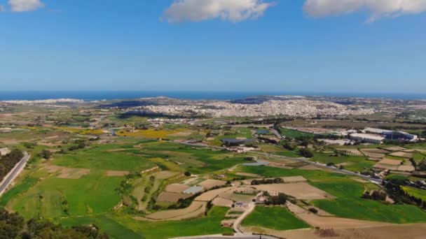 Het Prachtige Eiland Malta Van Boven Luchtfoto — Stockvideo