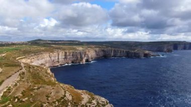 Gozo Adası - Malta yukarıdan - hava görüntüsü