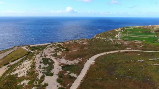 Isla Gozo Malta Desde Arriba Imágenes Aéreas — Vídeo de stock