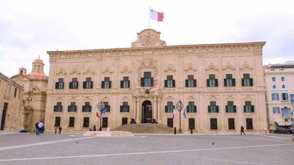 Famous Castille Building Home Prime Minister Malta Valletta Malta March — Stock Photo, Image