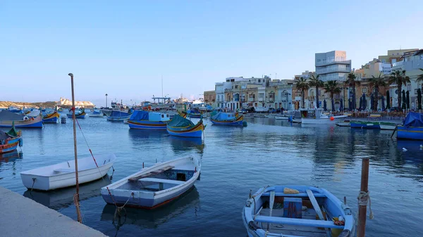 Cityscapes Marsaxlokk Uma Pequena Aldeia Malta Ilha Malta Malta Março — Fotografia de Stock