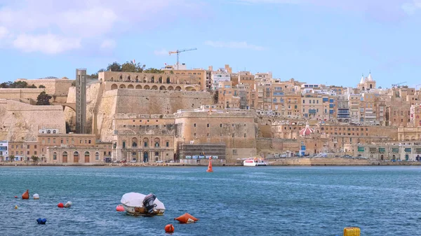 Incredibile Skyline Valletta Malta Fotografia Viaggio — Foto Stock