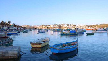 Güzel Marsaxlokk, Malta 'nın Malta Adası' nda 5 Mart 2020 'de popüler bir kent simgesidir.