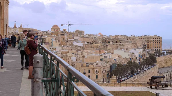 Platforma Obserwacyjna Ogrody Górnej Barraki Valletta Malta Valletta Malta Marca — Zdjęcie stockowe