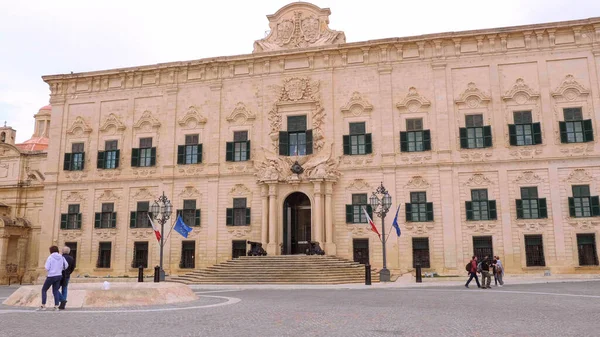 Famous Castille Building Home Prime Minister Malta Valletta Malta March — Stock Photo, Image