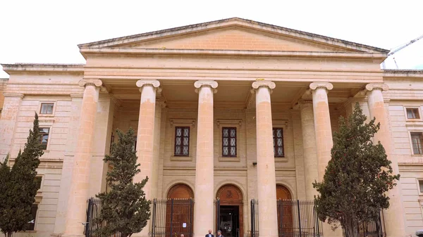 Суды Правосудия Валлетте Valletta Malta Марта 2020 — стоковое фото
