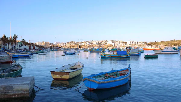 Marsaxlokk Bonita Marco Popular Malta Ilha Malta Malta Março 2020 — Fotografia de Stock