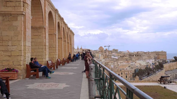 Платформа Наблюдения Верхняя Барракка Сады Валлетта Мальта Valletta Malta Марта — стоковое фото