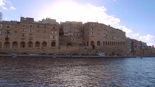 Passeio Barco Longo Orla Valletta Viagens Fotos — Fotografia de Stock