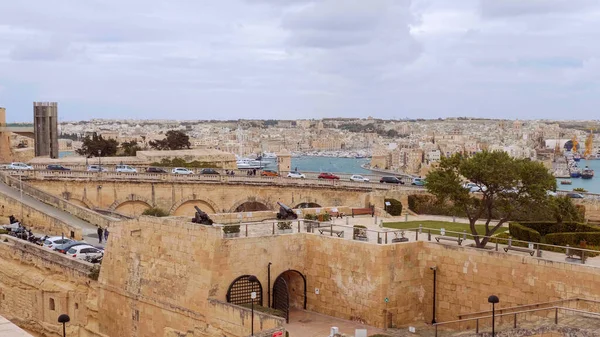 Центральный Банк Мальты Валлетте Valletta Malta Марта 2020 — стоковое фото