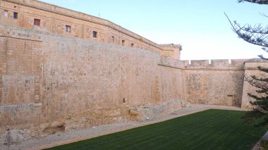 Malta 'nın eski başkenti Mdina' nın şehir manzaraları seyahat fotoğrafçılığı
