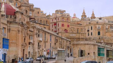 Valletta 'nın şehirleri - Malta' nın başkenti - VALLETTA, MALTA - 5 Mart 2020