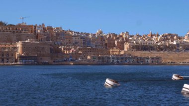 Valletta 'nın Skyline' ı - Malta 'nın başkenti - Valletta, Malta - 5 Mart 2020