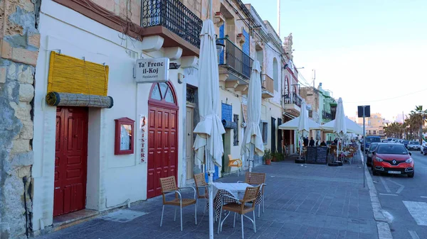 Paesaggi Urbani Marsaxlokk Piccolo Villaggio Malta Isola Malta Malta Marzo — Foto Stock