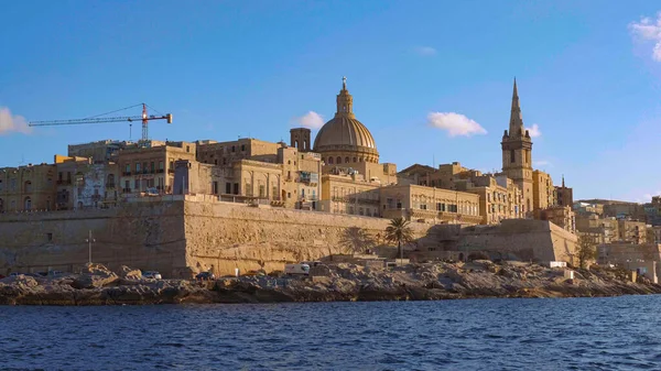 Rinella Bay Kalkarában Máltán Valletta Városa Malta 2020 Március — Stock Fotó
