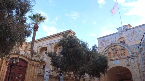 Stadsbilder Mdina Den Tidigare Huvudstaden Malta Staden Medina Malta Mars — Stockfoto