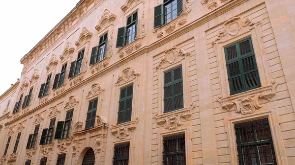 Typische Hausfassade Der Stadt Valletta Malta Valletta Malta März 2020 — Stockfoto