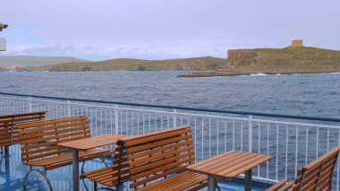 Malta ve Gozo arasındaki feribot - Malta Adası - 5 Mart 2020