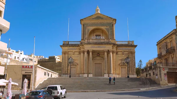 Hermosa Iglesia Ciudad Kalkara Malta Isla Malta Malta Marzo 2020 — Foto de Stock