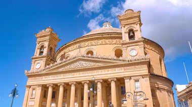 Mosta Rotunda - Malta Adası 'ndaki ünlü katedral - seyahat fotoğrafçılığı