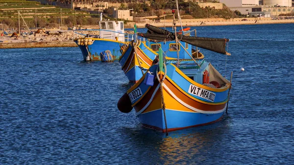 Cityscapes Marsaxlokk Uma Pequena Aldeia Malta Ilha Malta Malta Março — Fotografia de Stock