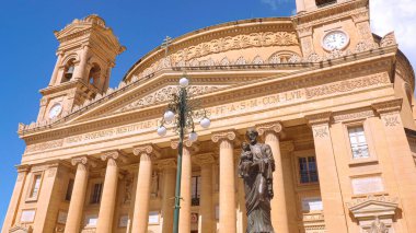 Mosta Rotanda - Malta Adası 'ndaki ünlü katedral - Malta Adası, Malta - 5 Mart 2020