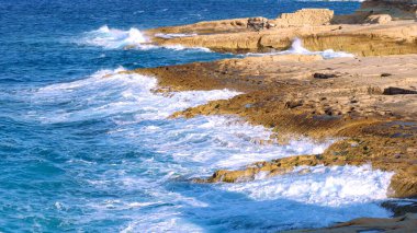 Malta 'nın başkenti Valletta' nın şehir manzaraları seyahat fotoğrafçılığı