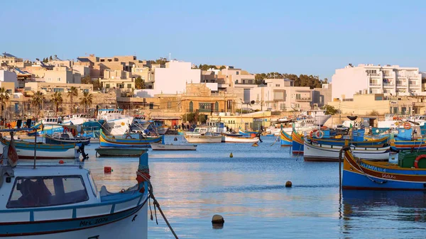 Pequena Aldeia Piscatória Marsaxlokk Ilha Malta Ilha Malta Malta Março — Fotografia de Stock