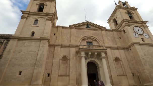 Kathedrale John Valletta Malta Reiseaufnahmen — Stockvideo