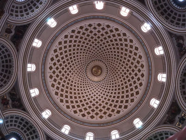 Cathédrale Mosta Rotunda Malte Ville Mosta Malte Mars 2020 — Photo
