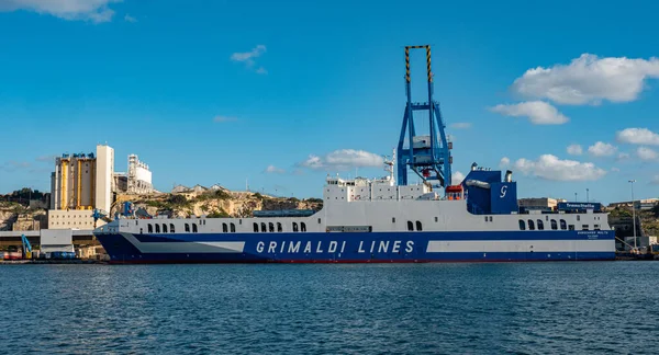 Grimaldi Lines Fartyg Maltas Hamn Island Malta Malta Mars 2020 — Stockfoto