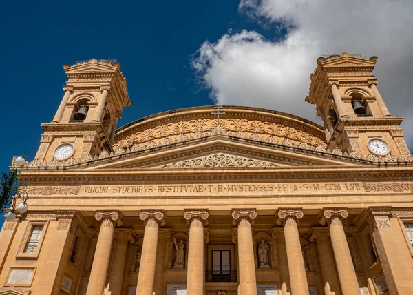 Rotonda Mosta Famosa Catedral Isla Malta Viajes Fotografía — Foto de Stock